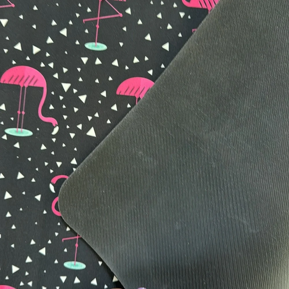 Pink Flamingo Mat Door Patio Rubber Pink Black New
